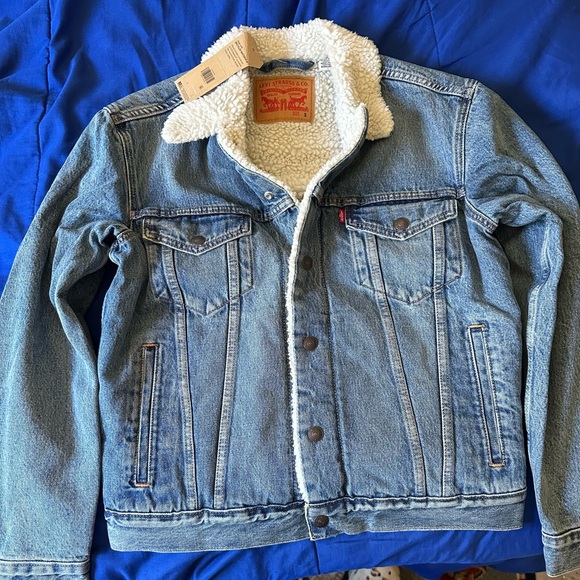 levis sherpa Trucker jacket men Blue Small